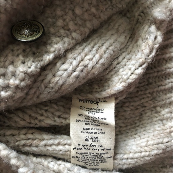 Wilfred free from aritzia wool alpaca cardigan sweater XS - Picture 6 of 8